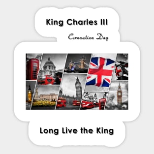 King’s coronation tshirt celebration London Sticker